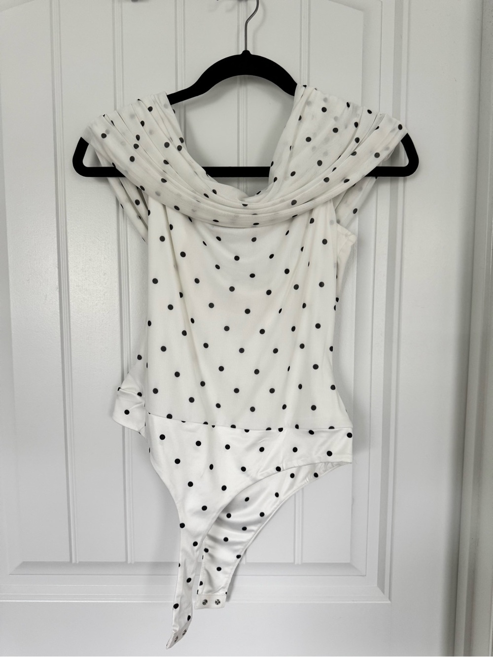 White Polka Dot One-Piece Bodysuit